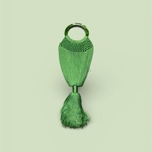 Elegant Green Tassel Handbag